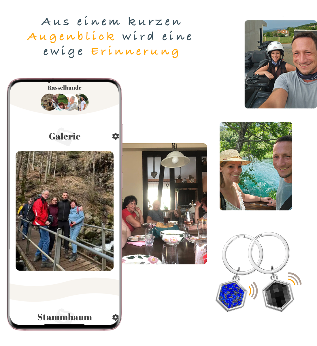 NFC Familien Schlüsselanhänger Hexagon 4