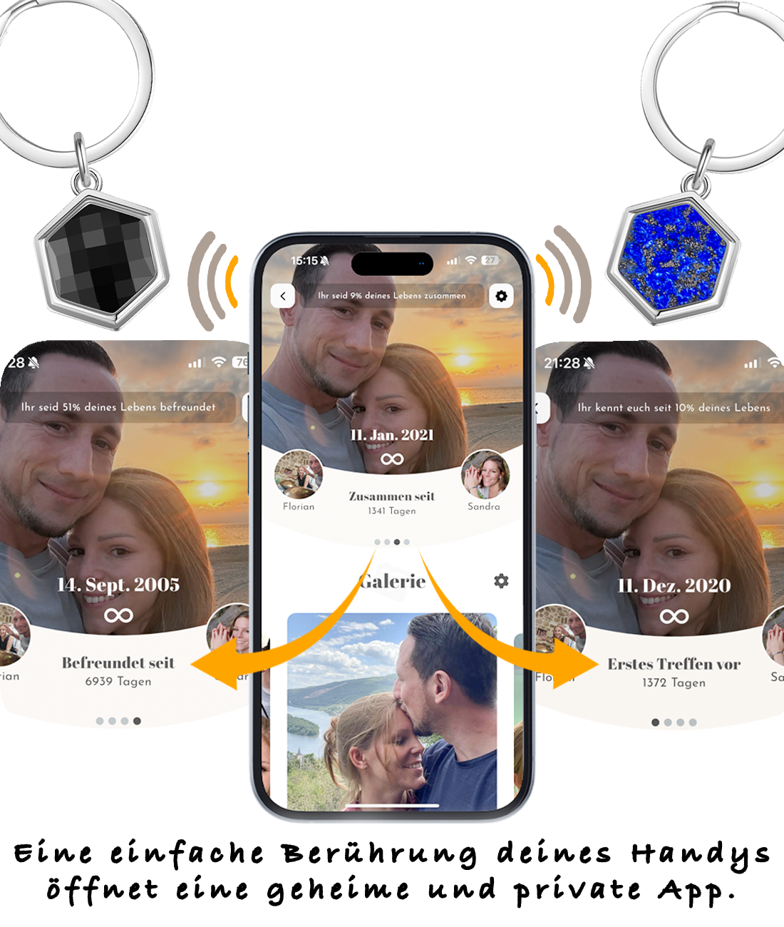 NFC Schlüsselanhänger Hexagon 3