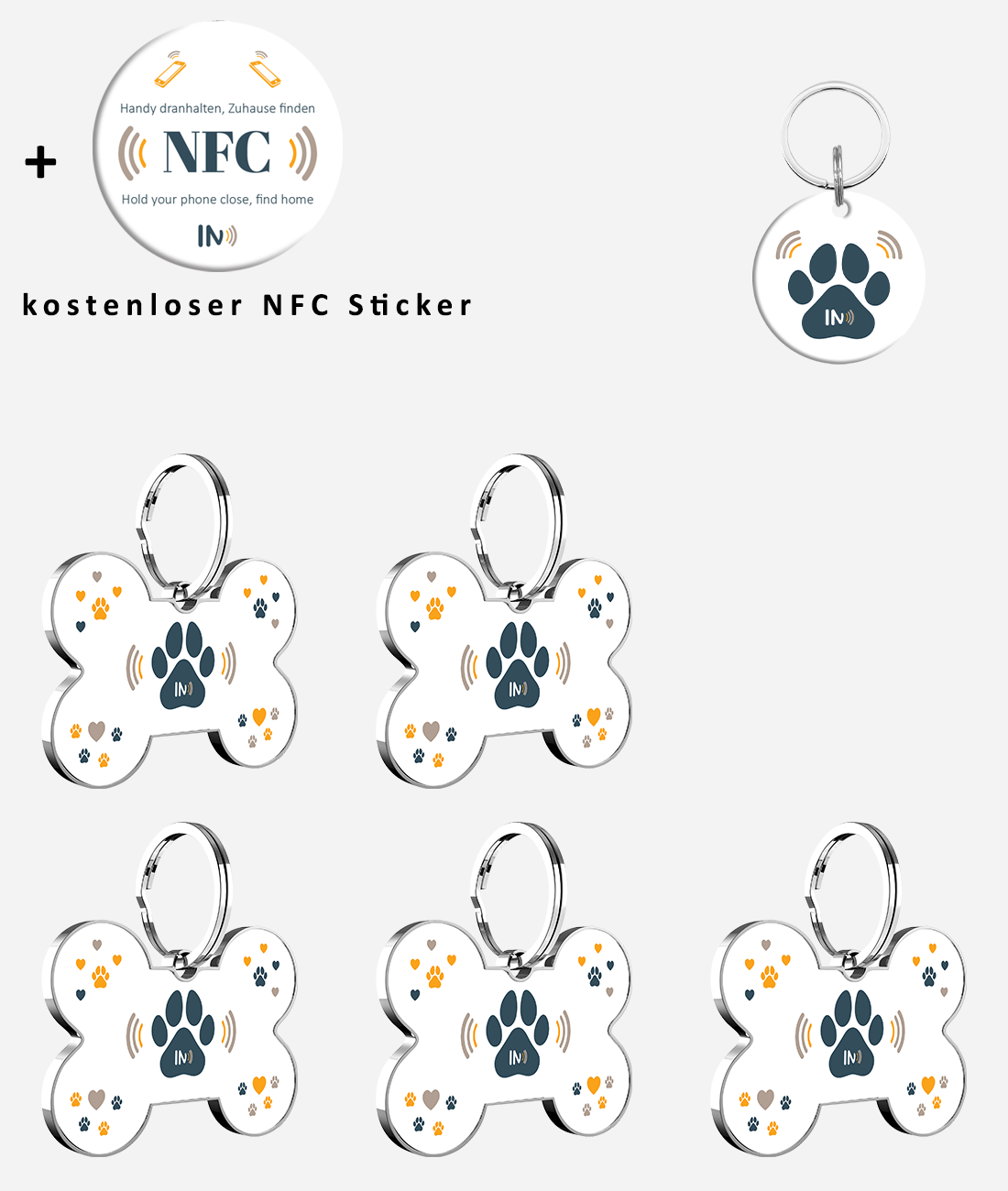 NFC Hunde und Tieranhänger