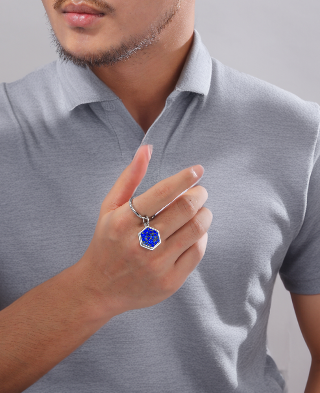 NFC Schlüsselanhänger Hexagon