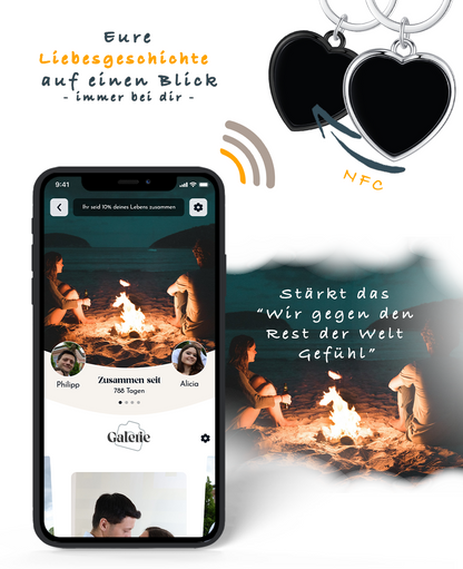 NFC Partner-Schlüsselanhänger Herz