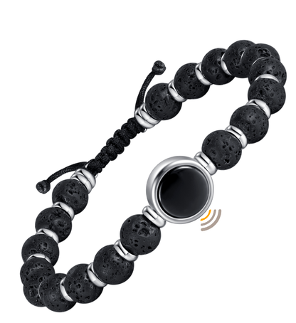 Lavastein-Armband mit echten Lavasteinperlen