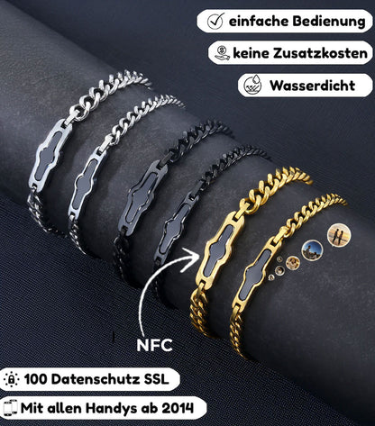 NFC Partner Armbänder - euer Erinnerungs-Armband im Set für Paare (2 Stück)