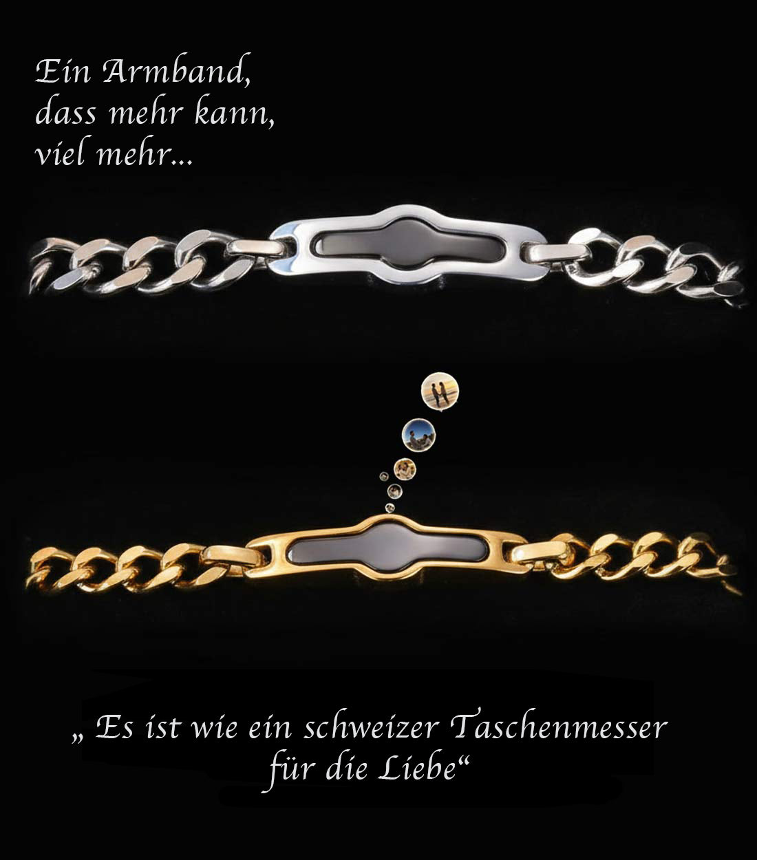 NFC Partner Armbänder - euer Erinnerungs-Armband im Set für Paare (2 Stück)