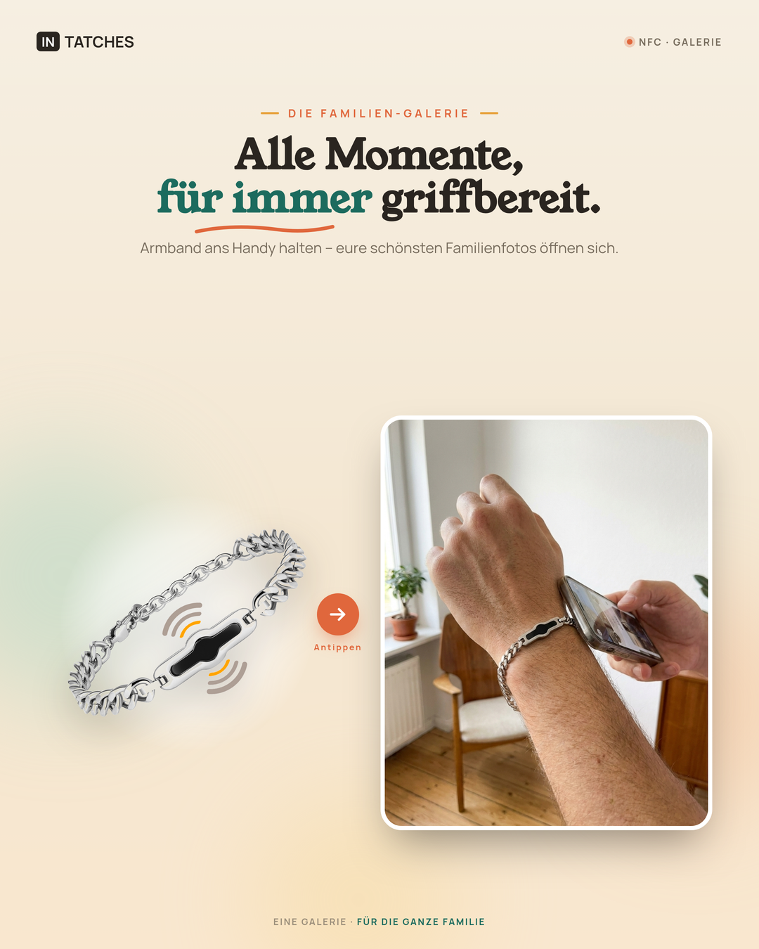 NFC Familien Armband Herren