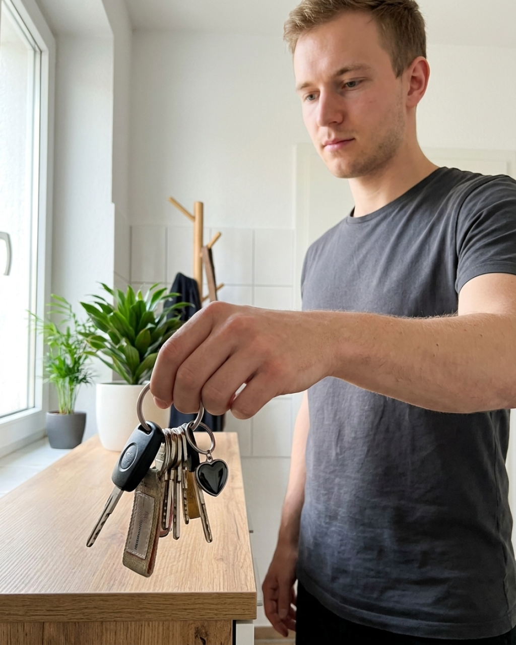 Morgens — NFC Schlüsselanhänger Partner Set Herz (2 Anhänger)