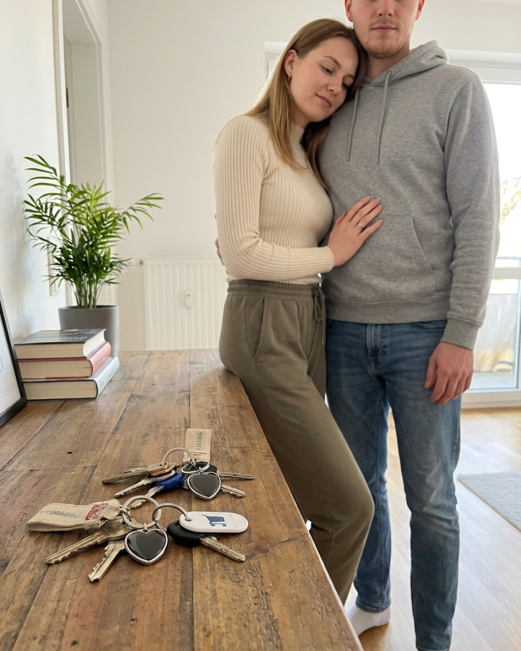 Zu zweit — NFC Schlüsselanhänger Partner Set Herz (2 Anhänger)