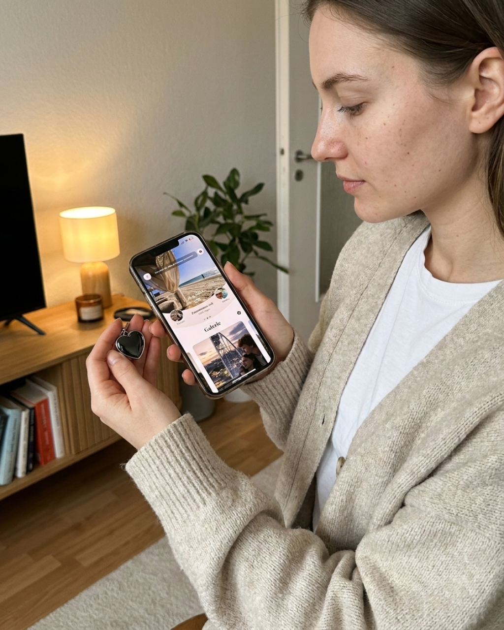 Mittendrin — NFC Schlüsselanhänger Partner Set Herz (2 Anhänger)