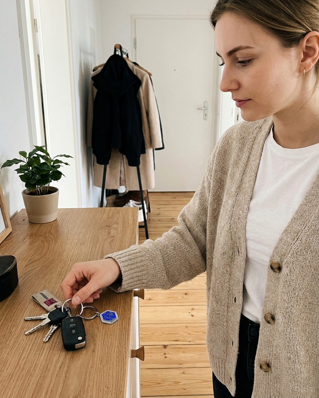 Morgens — NFC Partner Schlüsselanhänger Set Hexagon (2 Anhänger)