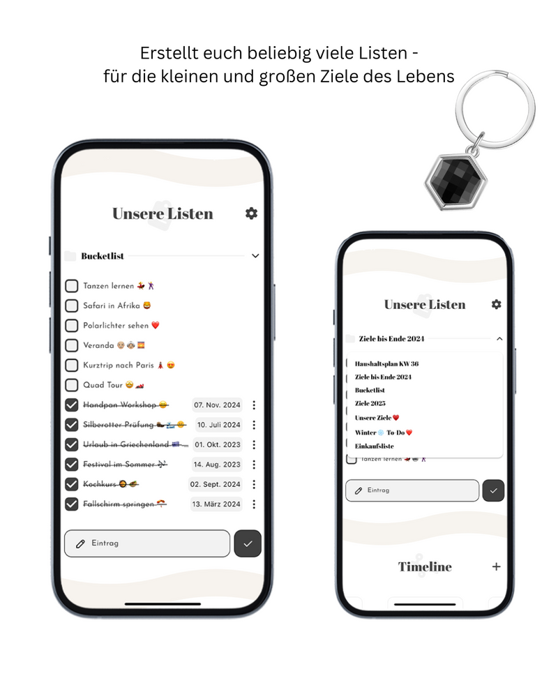 NFC Partner Schlüsselanhänger Set Hexagon (2 Anhänger) – Bild 6