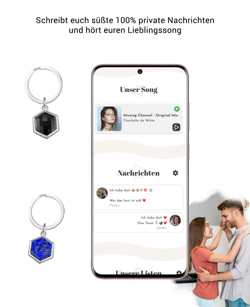 NFC Partner Schlüsselanhänger Set Hexagon (2 Anhänger) – Bild 8