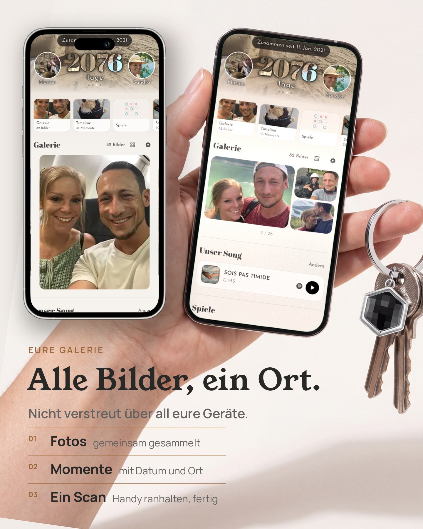 NFC Partner Schlüsselanhänger Set Hexagon (2 Anhänger) – Bild 5