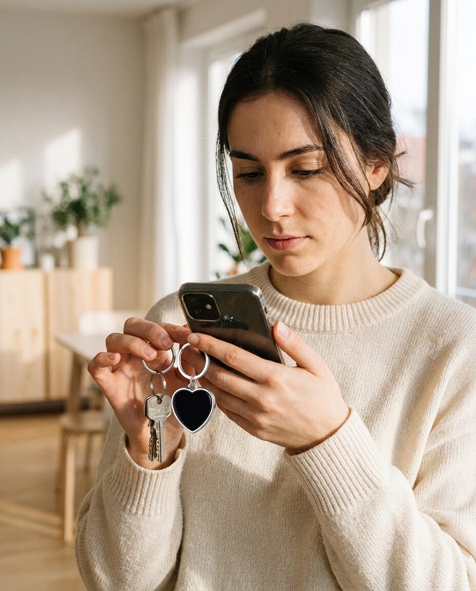 NFC Schlüsselanhänger Partner Set Herz (2 Anhänger) 6